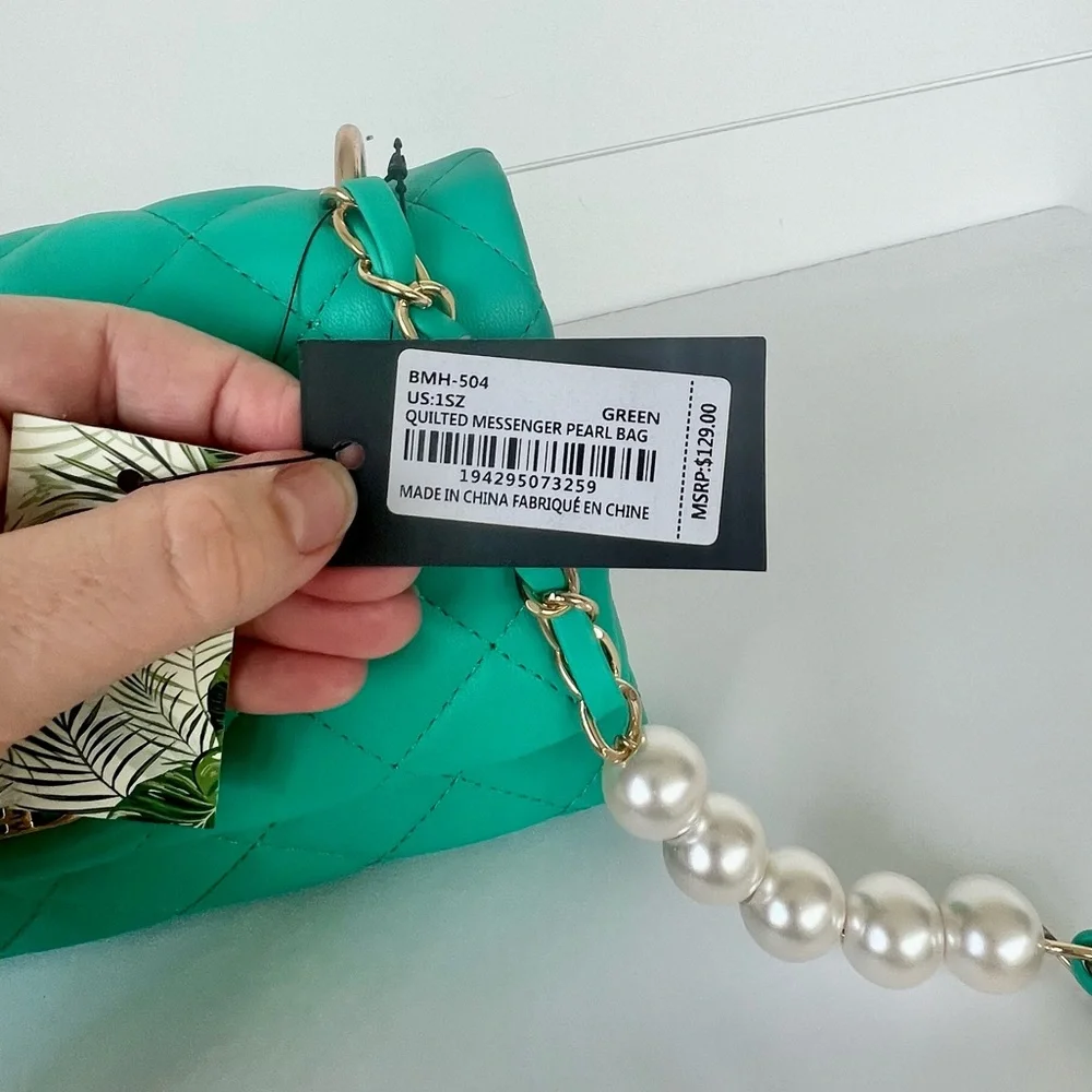 NWT Badgley Mischka | Pearl Messenger Bag - Picture 6 of 8